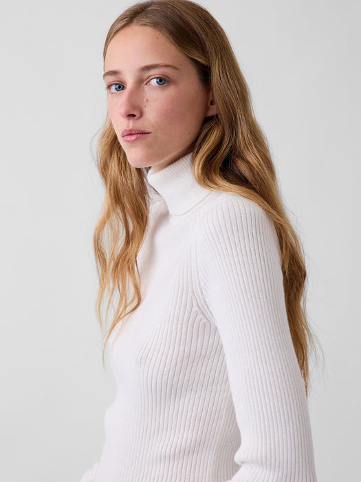 Lightweight CashSoft Rib Turtleneck Sweater