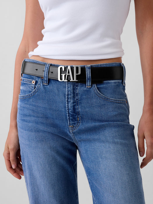 100% Leather Logo Belt