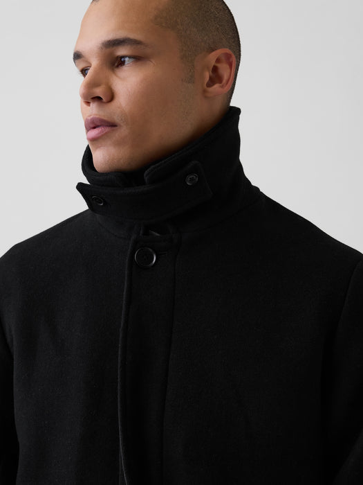 Wool-Blend Car Coat