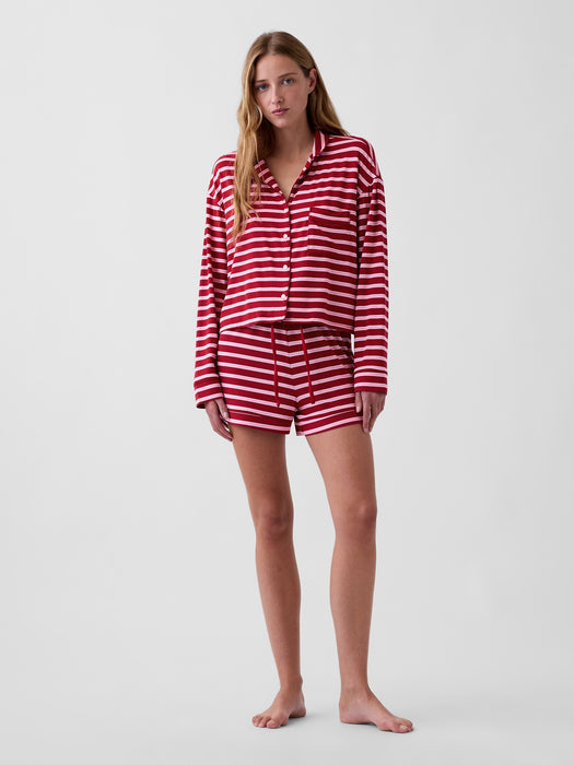 SoftMade Modal Crop PJ Top