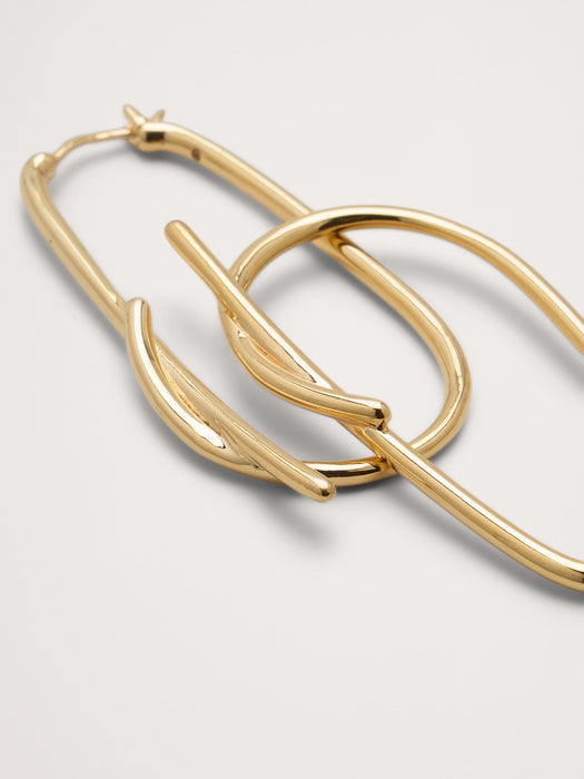 Large Knotted Hoop Earrings