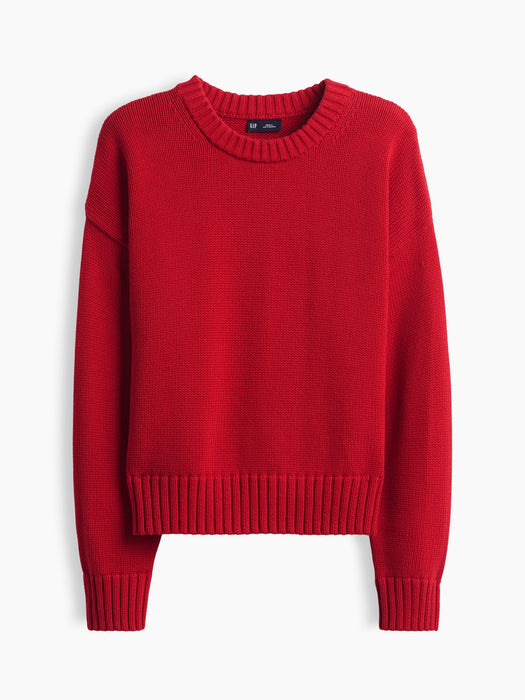 100% Cotton Oversized Crop Sweater