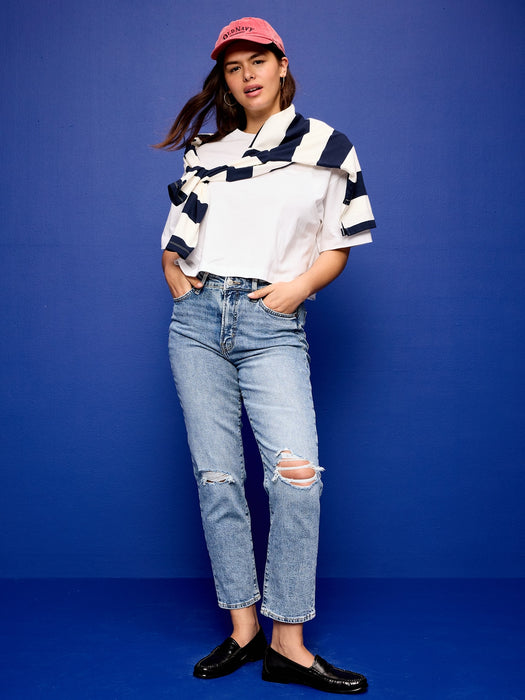 High-Waisted OG Straight Ankle Jeans