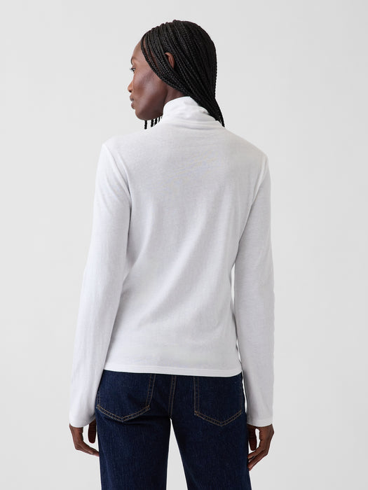 100% Cotton Authentic Turtleneck T-Shirt