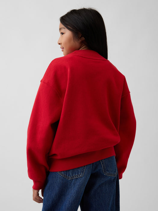 Kids VintageSoft Oversized Mockneck Logo Sweatshirt