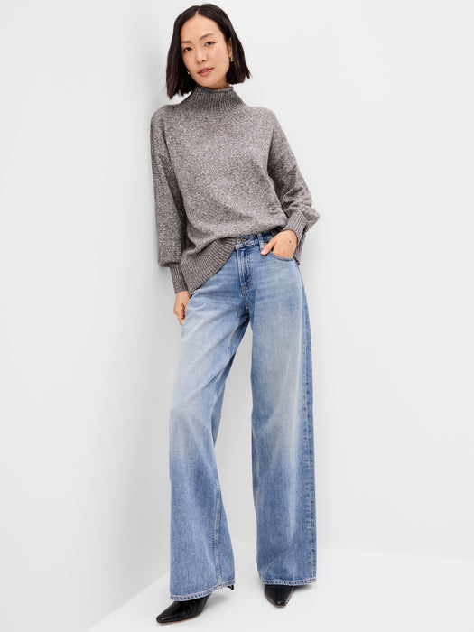 SoSoft Mock-Neck Tunic Sweater