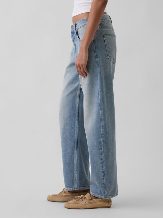 Low Rise Barrel Jeans