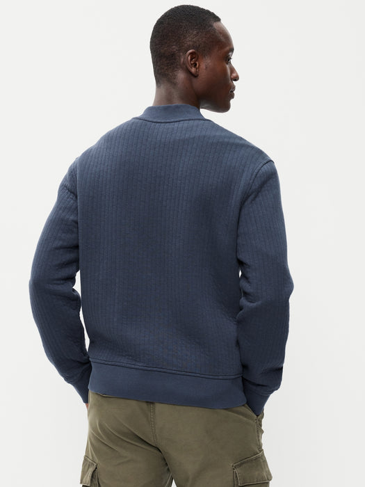 Quilted Fleece Bomber Jacket