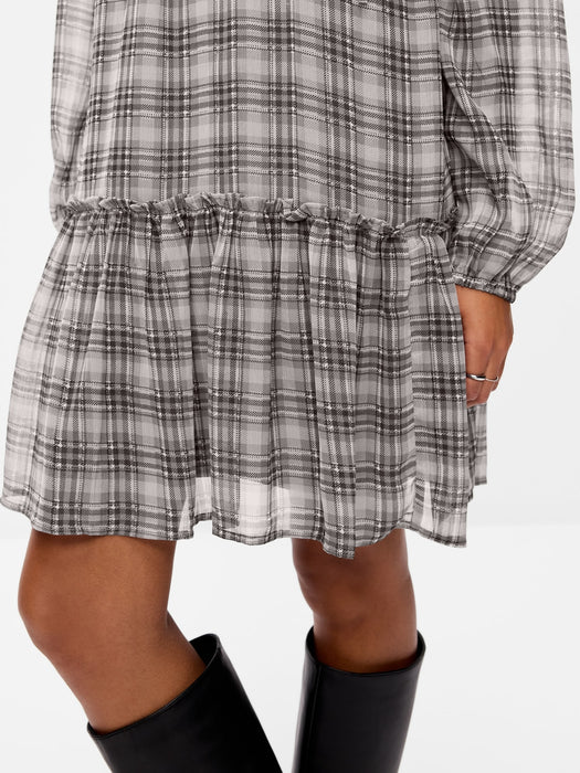 Chiffon Ruffle Swing Mini Dress