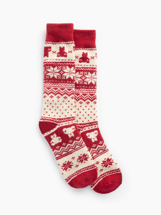 Wool-Blend Brannan Bear Fair Isle Crew Socks
