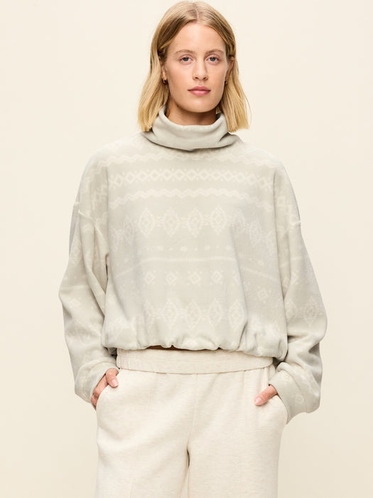 Performance Fleece Bubble-Hem Popover