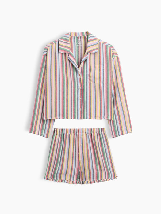 Kids Recycled Flannel PJ Short Set