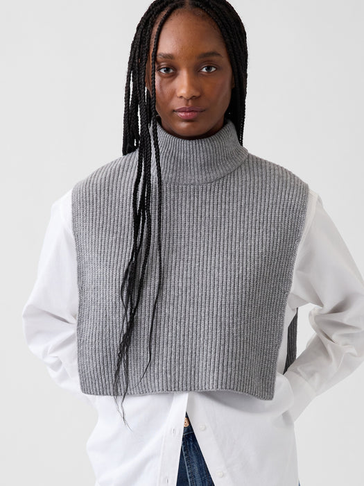 CashSoft Mockneck Sweater Bib