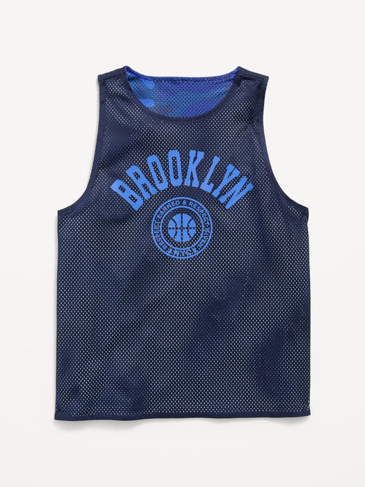 Oversized Mesh Reversible Tank Top for Boys