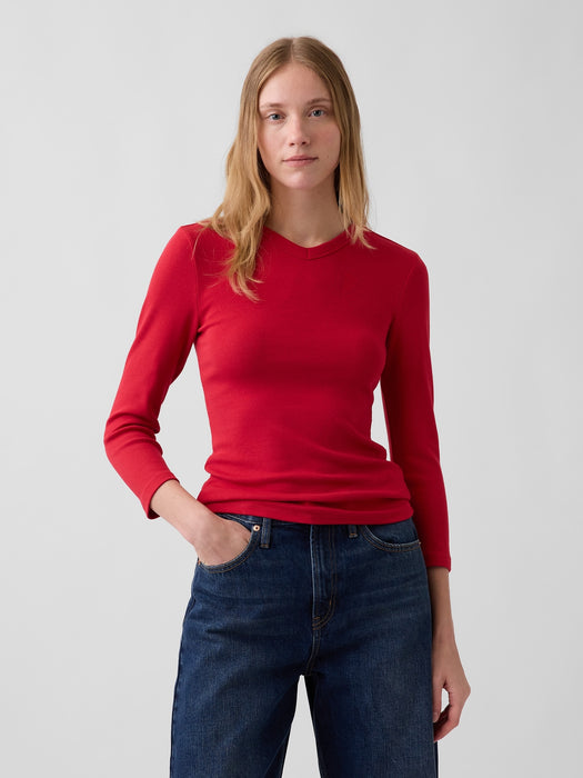 Modern High V-Neck T-Shirt