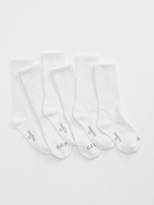 Kids Solid Crew Socks (3-Pack)