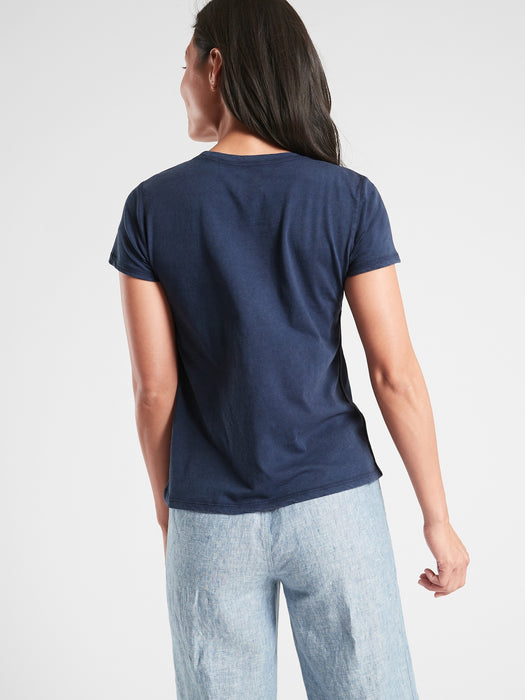 Organic Daily Crew Tee - Navy