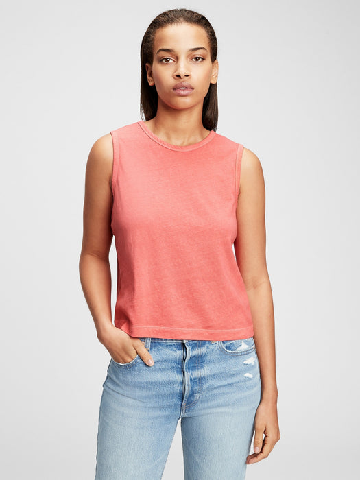 Shrunken Muscle Tank Top