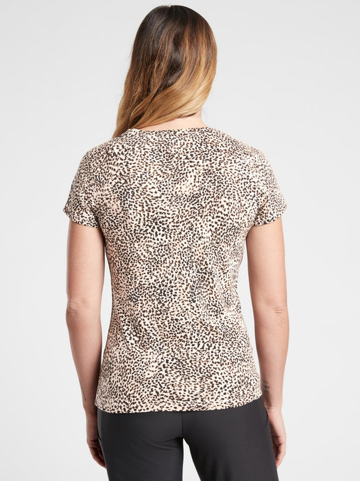 Organic Daily Printed Tee - Abalone Grey/ Black