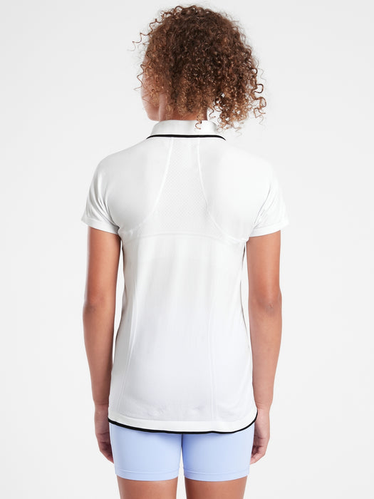 Athleta Girl Power Up Short Sleeve Polo
