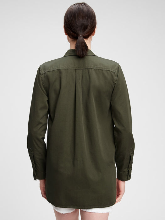 Maternity Tie-Front Shirt in TENCEL&#153