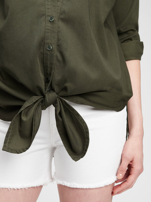 Maternity Tie-Front Shirt in TENCEL&#153