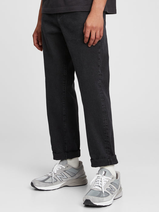 GapFlex Relaxed Taper Jeans with Washwell - washed black