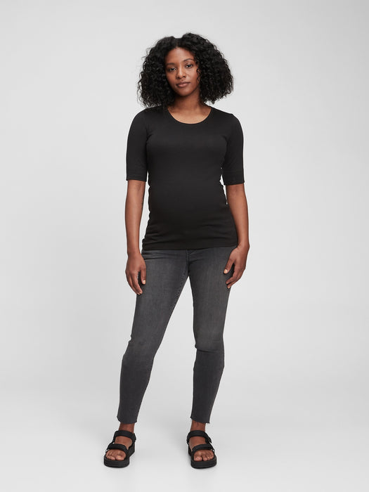 Maternity True Waistband Full Panel Skinny Jeans with Washwell&#153