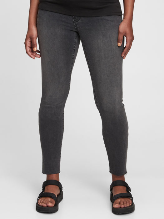 Maternity True Waistband Full Panel Skinny Jeans with Washwell&#153