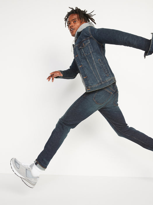 Skinny Built-In Flex Dark-Wash Jeans for Men