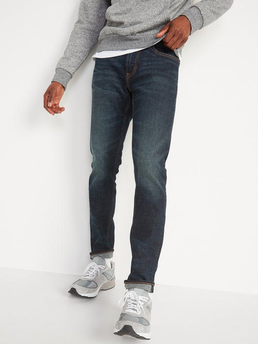 Skinny Built-In Flex Dark-Wash Jeans for Men