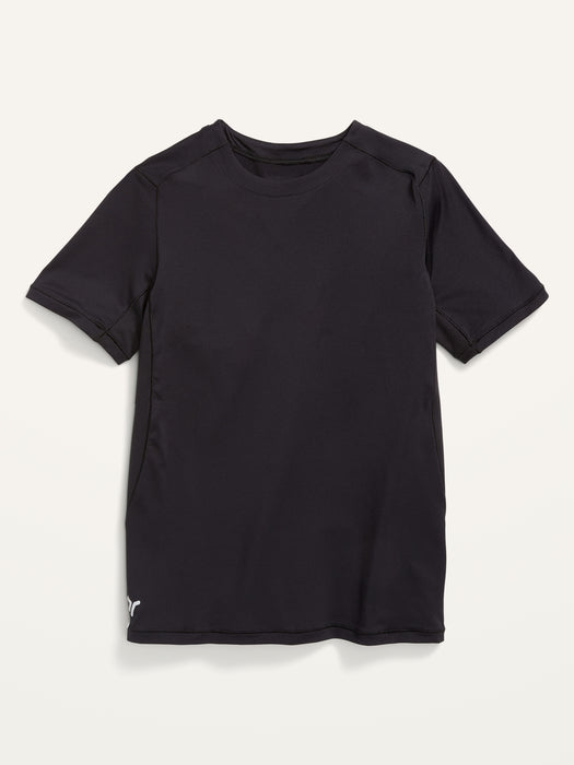 Go-Dry Cool Base Layer T-Shirt For Boys - Black
