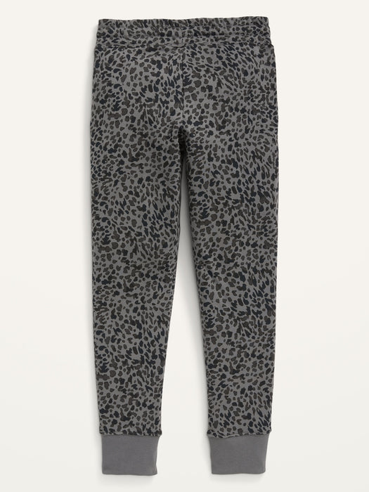 High-Waisted Vintage Printed Jogger Sweatpants for Girls
