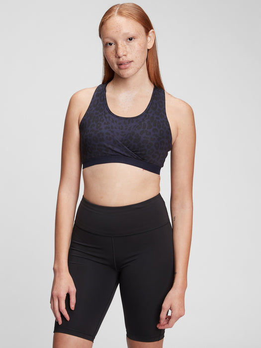Maternity GapFit Nursing Criss Cross Back Power Sports Bra - elysian blue