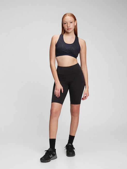 Maternity GapFit Nursing Criss Cross Back Power Sports Bra - elysian blue