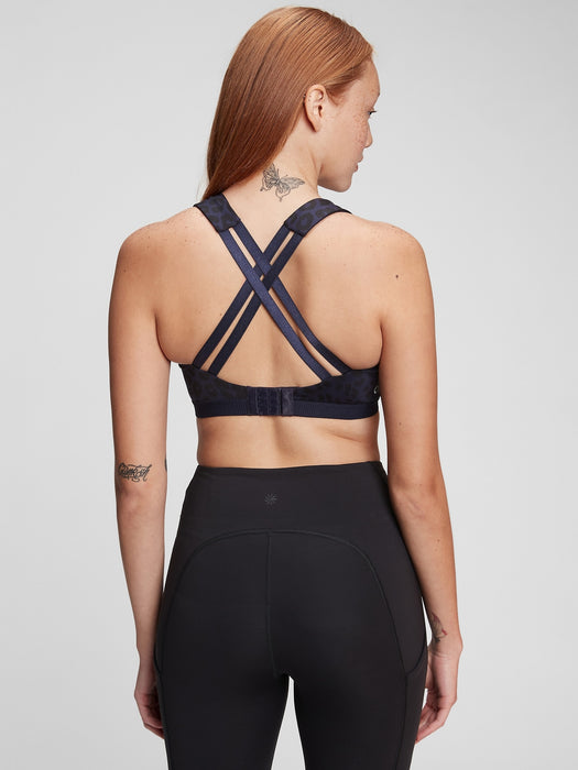 Maternity GapFit Nursing Criss Cross Back Power Sports Bra - elysian blue