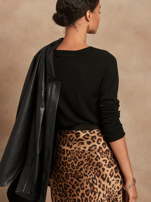 Sogno Merino Crew-Neck Sweater - Black