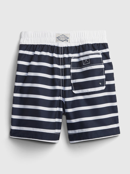 Toddler 100% Recycled Breton Stripe Swim Trunks
