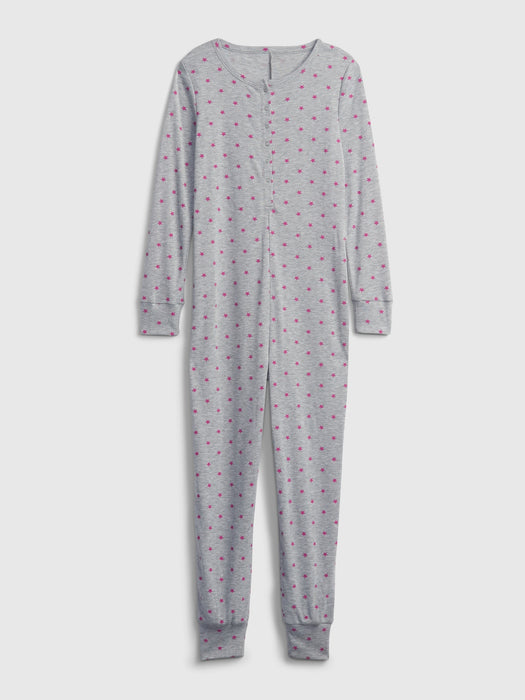 Kids 100% Recycled Henley Star Print One-Piece