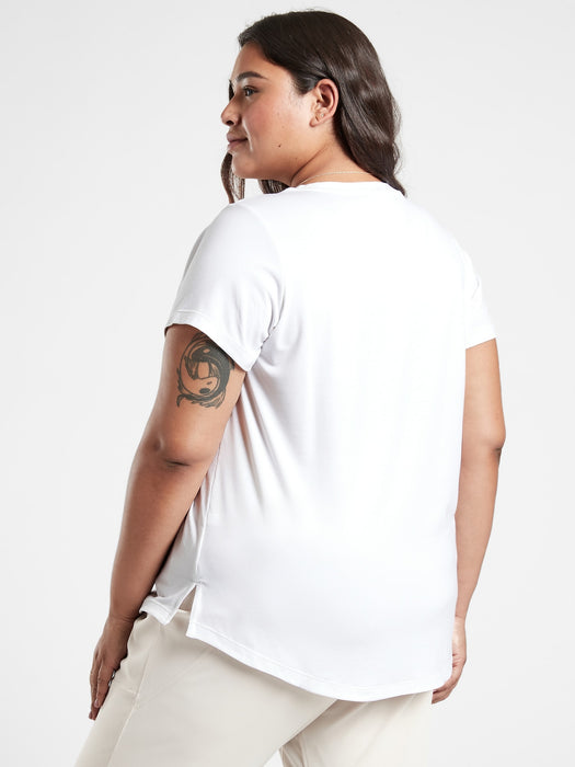 Essential V&#45Neck Tee - Bright White
