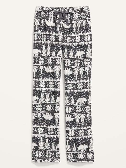 Printed Flannel Pajama Pants for Women - Multi