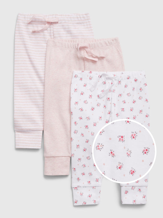 Baby 100% Organic Cotton First Favorites Pull-On Pants (3-Pack)