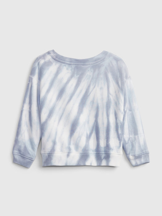 Toddler Crewneck Dolman Sweatshirt - blue tie dye