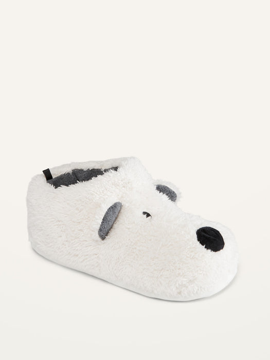 Gender-Neutral Faux-Fur Critter Slippers For Kids