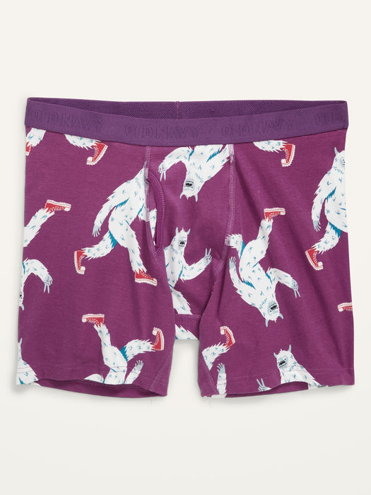 Soft-Washed Built-In Flex Printed Boxer-Brief Underwear for Men -- 6.25-inch inseam - Multi