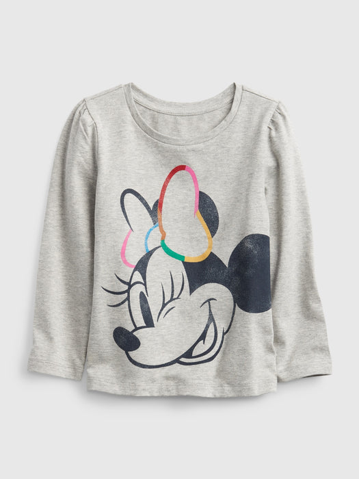 babyGap &#124 Disney Minnie Mouse 100% Organic Cotton Mix and Match Graphic T-Shirt - light heather gray