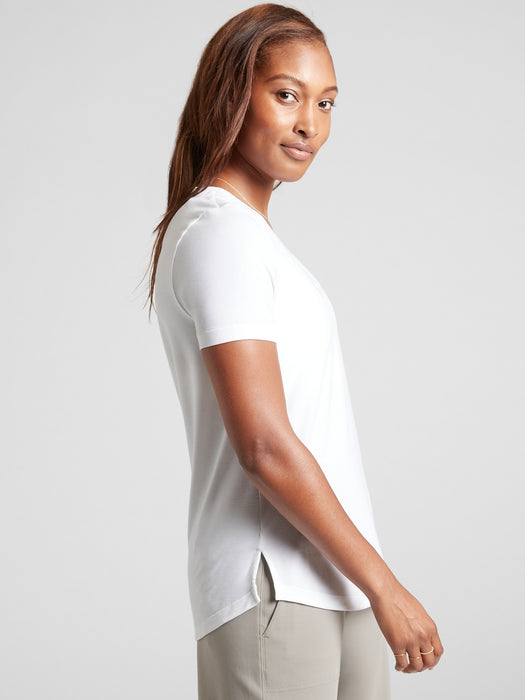 Essential V&#45Neck Tee - Bright White