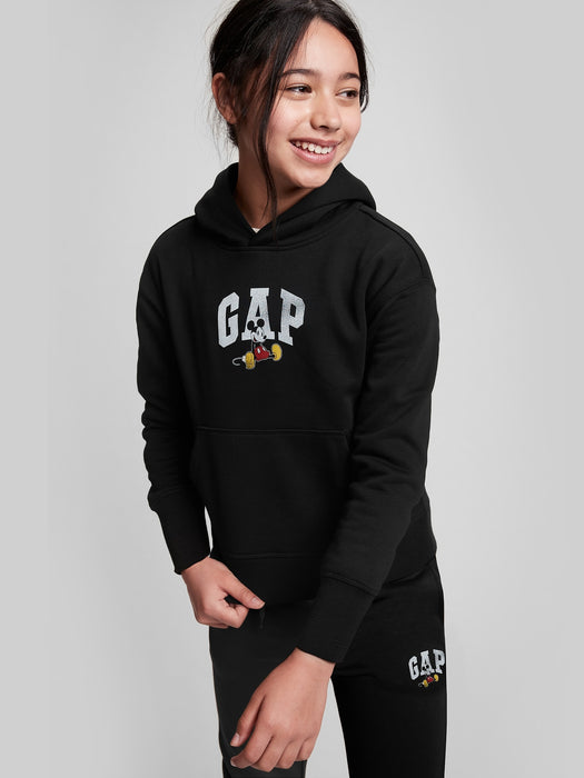 Gap x Disney Kids Graphic Hoodie - true black