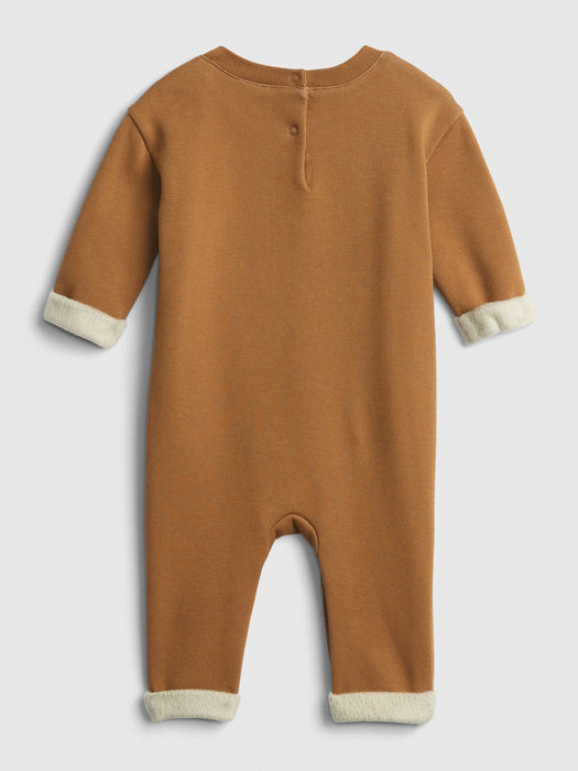 Baby Cozy Sherpa Lined One-Piece - deep camel