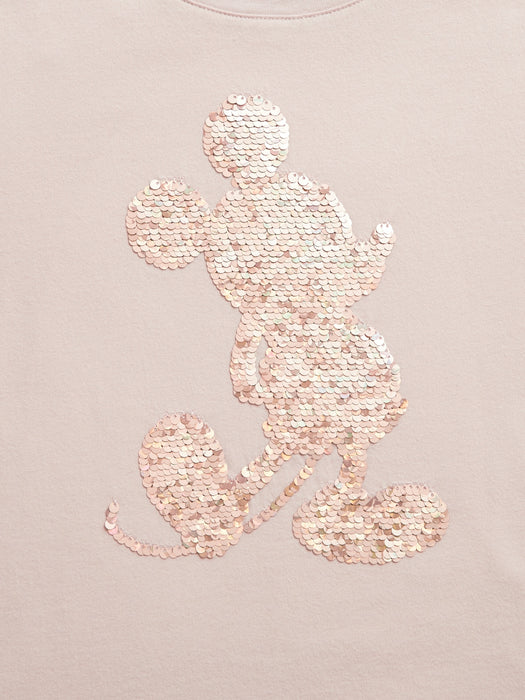 GapKids &#124 Disney Mickey Mouse Flippy Sequin Graphic T-Shirt - dull rose